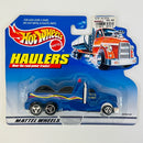 1999 Hot Wheels Haulers Modern Cable Truck Camión Portacables azul 3SP Primera Edición