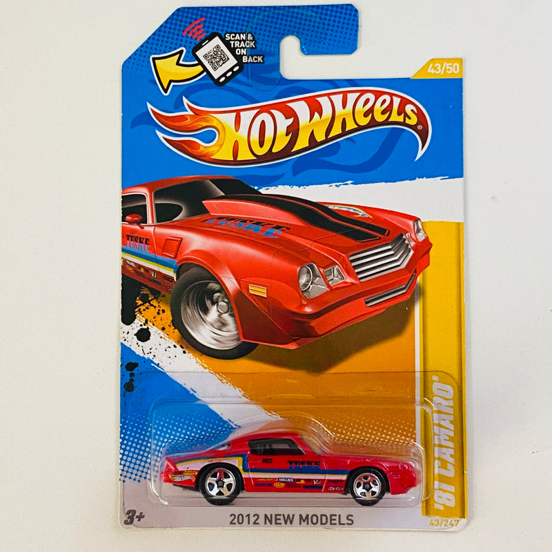 2012 Hot Wheels New Models 81 Camaro Chevrolet rojo 5SP Primera Edición