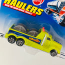 1999 Hot Wheels Haulers Modern Cable Truck Camión Portacables amarillo neón 5SP Primera Edición