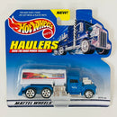 2000 Hot Wheels Haulers Hot Rod Tank Truck Camión Cisterna azul 6DOT Primera Edición