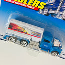 2000 Hot Wheels Haulers Hot Rod Tank Truck Camión Cisterna azul 6DOT Primera Edición