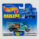2000 Hot Wheels Haulers Rock N Rod Hot Rod Wagon Camión de Carga turquesa 8DOT Primera Edición