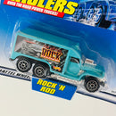 2000 Hot Wheels Haulers Rock N Rod Hot Rod Wagon Camión de Carga turquesa 8DOT Primera Edición