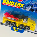 2000 Hot Wheels Haulers Rock N Rod Mobile Crane Hauler Camión Grúa amarillo 3SP Primera Edición