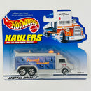 1999 Hot Wheels Haulers Emergency Van Hauler Camión Blindado plata metálico 5SP Primera Edición