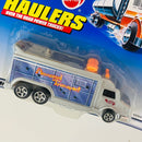 1999 Hot Wheels Haulers Emergency Van Hauler Camión Blindado plata metálico 5SP Primera Edición