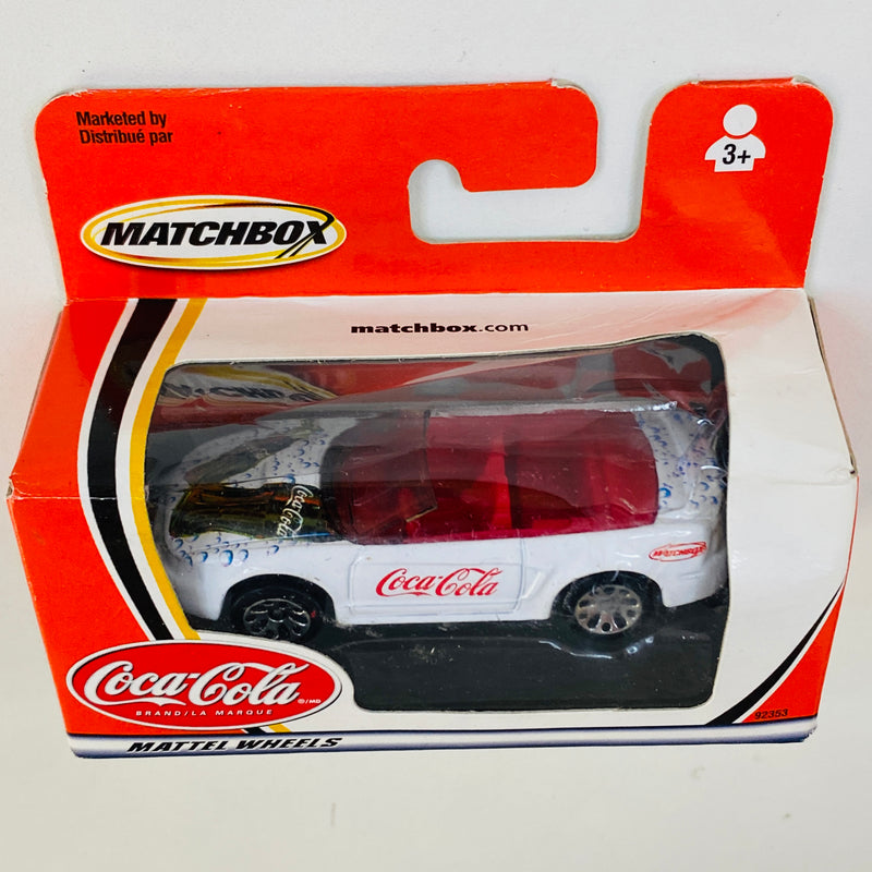 2002 Matchbox Coca Cola Coke Canada Exclusive 1999 Ford Mustang Convertible blanco