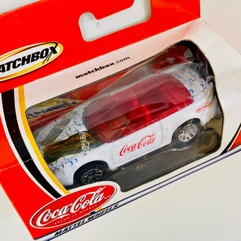 2002 Matchbox Coca Cola Coke Canada Exclusive 1999 Ford Mustang Convertible blanco