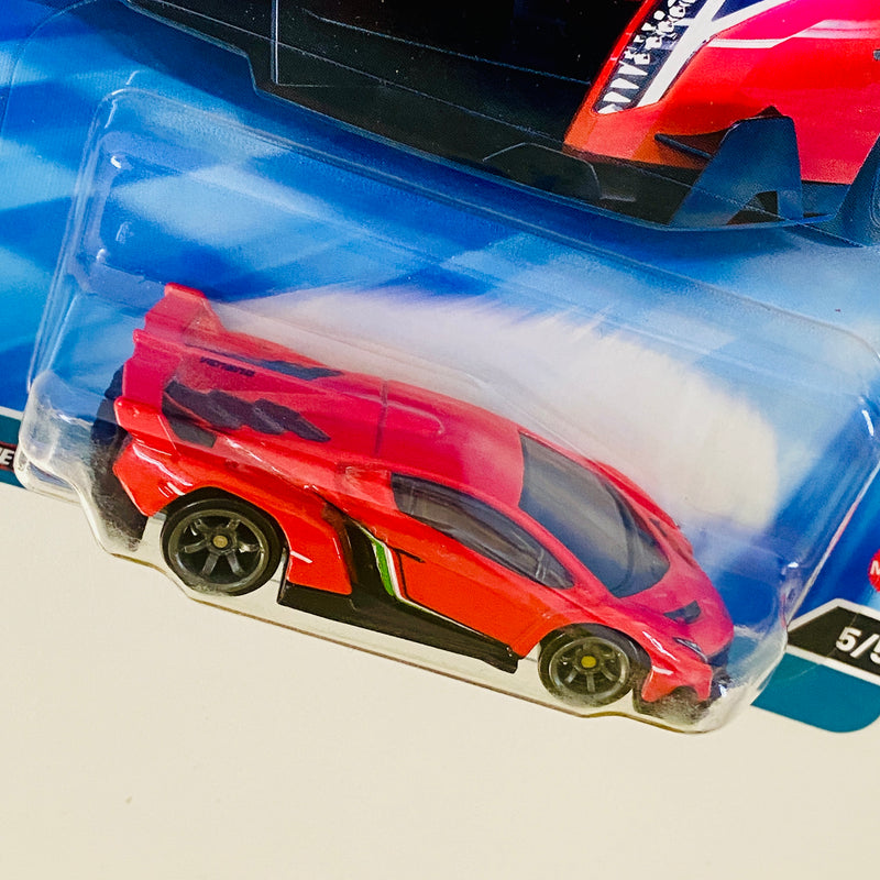 2023 Hot Wheels Premium Car Culture Speed Machines Lamborghini Veneno rojo CM6
