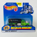 2000 Hot Wheels Metallic Haulers Toy R Us Special Edition Hot Rod Tank Truck Camión Cisterna verde metálico 6DOT Primera Edición