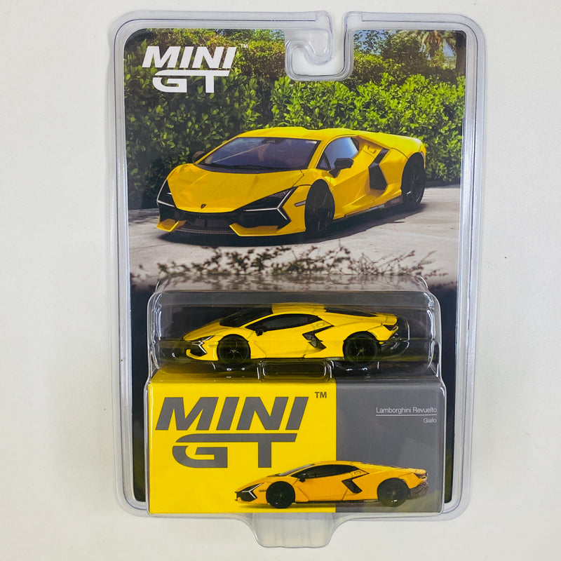2025 Mini GT MiJo Exclusives 1:64 Limited Edition Lamborghini Revuelto Giallo amarillo Llantas de Goma