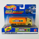 1998 Hot Wheels 24K Plated Gold Haulers Toy R Us 50 Years Forever Fun Cabover Tank Truck Camión Cisterna oro cromado 7SP