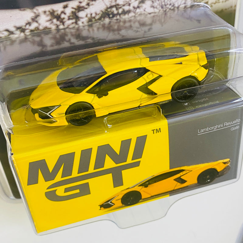 2025 Mini GT MiJo Exclusives 1:64 Limited Edition Lamborghini Revuelto Giallo amarillo Llantas de Goma