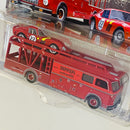 2025 Hot Wheels Premium Car Culture Team Transport Ferrari 250 GTO y camión Fiat 642 RN2 Bartoletti Transporter con Llantas de Goma RR