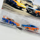 2022 Hot Wheels Premium Car Culture Plymouth 2 Pack Set de 2 - 70 Plymouth Superbird y 70 Plymouth Roadrunner con Llantas de Goma RR - Detalle Burbuja