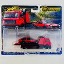2025 Hot Wheels Premium Car Culture Team Transport Toyota AE86 Sprinter Trueno y camión Fleet Street con Llantas de Goma RR