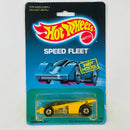1989 Hot Wheels Speed Fleet New Model Shadow Jet amarillo BW base ZAMAC Primera Edición