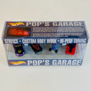 2002 Hot Wheels Target Exclusive Pop's Garage Set de 4 con Llantas de Goma RR - Honda Civic Si, 1932 Ford Roadster Pickup Hooligan, 1932 Ford Deuce Roadster, 71 Plymouth GTX