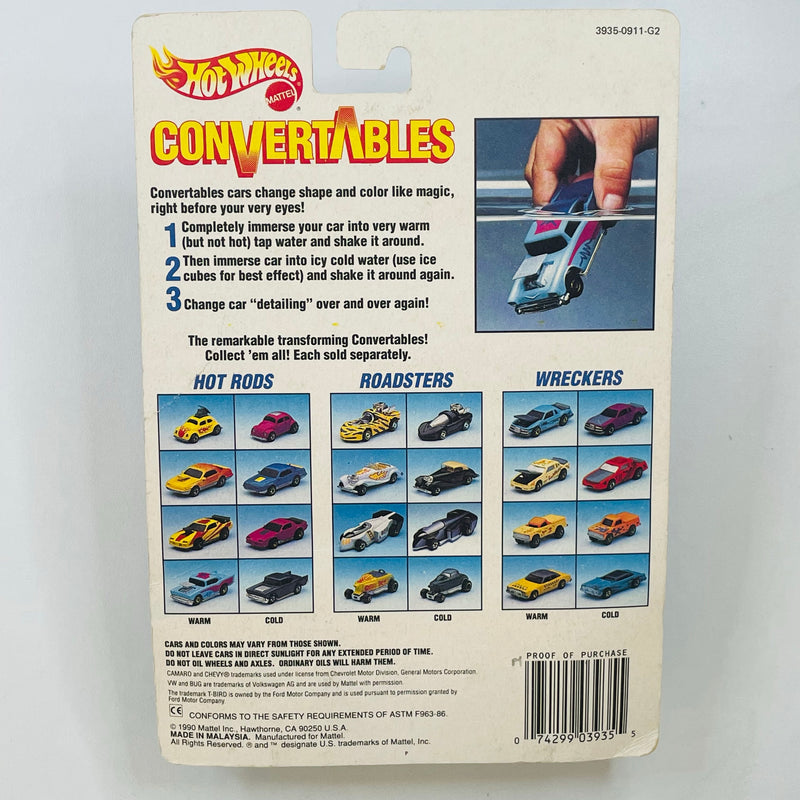 1991 Hot Wheels Convertables Wreckers Fab Cab Taxi verde BW Primera Edición - Cambia de Color y Forma