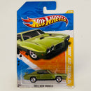 2011 Hot Wheels New Models 70 Pontiac GTO Judge verde oliva metálico 5SP Primera Edición