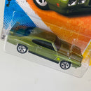 2011 Hot Wheels New Models 70 Pontiac GTO Judge verde oliva metálico 5SP Primera Edición