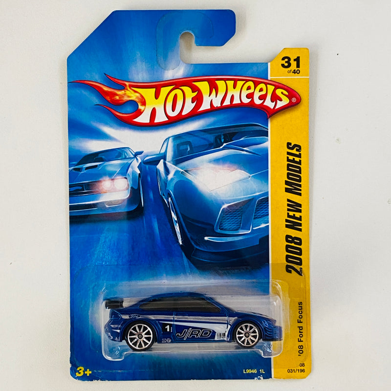 2008 Hot Wheels New Models 08 Ford Focus azul metálico 10SP Primera Edición