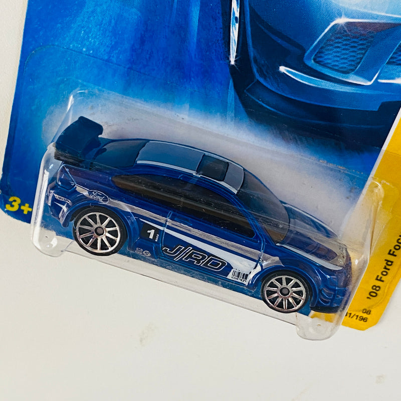 2008 Hot Wheels New Models 08 Ford Focus azul metálico 10SP Primera Edición