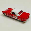 1999 Matchbox Collectibles 1:43 Coca Cola Collection Coke 1955 Ford Thunderbird rojo con blanco Llantas de Goma - Loose/Suelto - Detalle Pintura - Escala 1:43