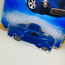 2009 Hot Wheels New Models Custom 41 Willys Coupe Chrysler azul metálico 5SP Primera Edición