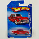 2010 Hot Wheels Hot Auction 55 Chevy Bel Air rojo 5SP - Detalle Tarjeta