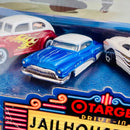 2001 Hot Wheels Target Exclusive Drive-In Elvis Presley Jailhouse Rock Set de 4 - 40 Ford, 51 Buick, 49 Ford, 32 Ford - Detalle Caja