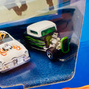 2001 Hot Wheels Target Exclusive Drive-In Elvis Presley Jailhouse Rock Set de 4 - 40 Ford, 51 Buick, 49 Ford, 32 Ford - Detalle Caja