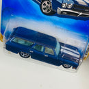 2009 Hot Wheels New Models 70 Chevelle SS Wagon azul metálico 5SP Primera Edición