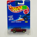 1996 Hot Wheels Chevy Nomad 502 rojo metálico 7SP base ZAMAC