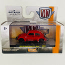 2020 M2 Machines Auto-Mods Limited Edition 1/7,000 Volkswagen 1953 VW Beetle Deluxe U.S.A. Model AM07 rojo Llantas de Goma