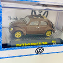 2020 M2 Machines Auto-Thentics Limited Edition Volkswagen 1953 VW Beetle Deluxe U.S.A. Model R62 marrón Llantas de Goma