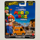 2024 Hot Wheels Premium Pop Culture The Super Mario Bros Movie Plumber Van naranja Llantas de Goma RR