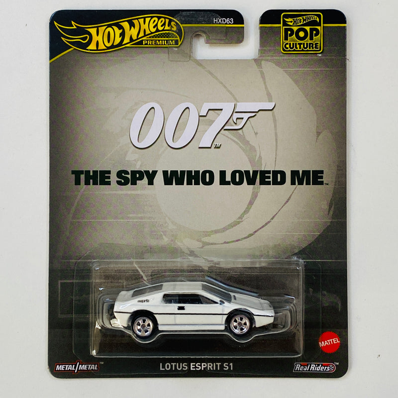 2024 Hot Wheels Premium Pop Culture James Bond 007 The Spy Who Loved Me Lotus Esprit S1 blanco Llantas de Goma RR