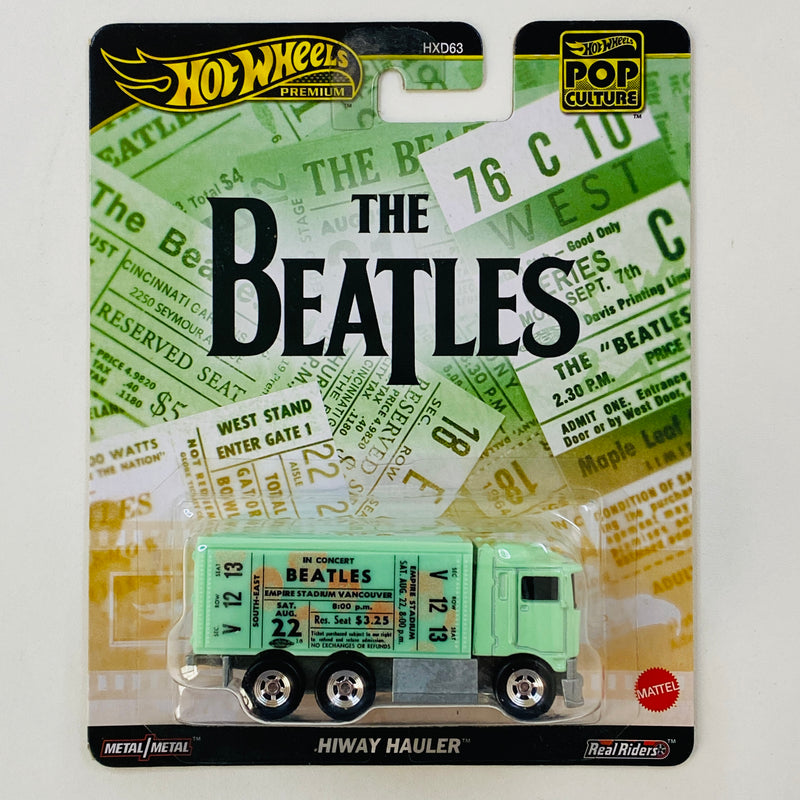 2024 Hot Wheels Premium Pop Culture The Beatles Hiway Hauler verde Llantas de Goma RR base ZAMAC