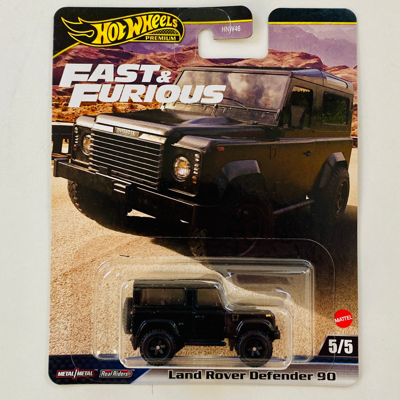 2024 Hot Wheels Premium Fast & Furious Rápidos y Furiosos Land Rover Defender 90 negro Llantas de Goma RR