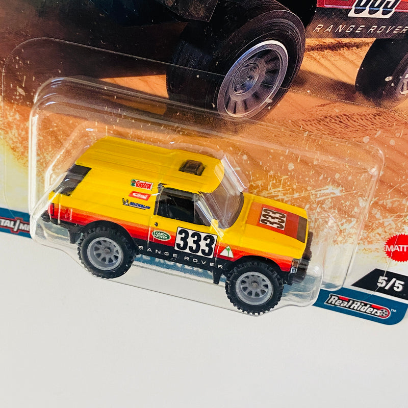 2023 Hot Wheels Premium Car Culture HW Off Road Range Rover Classic amarillo Llantas de Goma RR