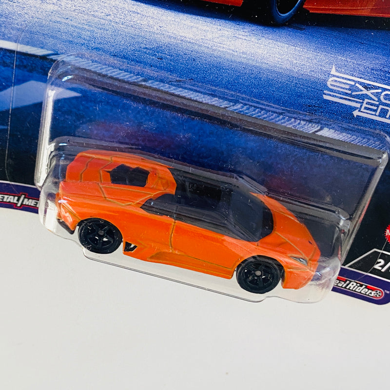 2024 Hot Wheels Premium Car Culture Exotic Envy Lamborghini Reventon Roadster naranja Llantas de Goma RR