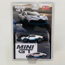 2023 Mini GT MiJo Exclusives 1:64 Limited Edition 1/3600 Bugatti Divo blanco Llantas de Goma
