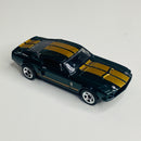 2010 Hot Wheels New Models 67 Shelby GT-500 Mustang verde oscuro metálico 5SP Primera Edición - Loose/Suelto