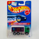 1995 Hot Wheels Photo Finish Series Hiway Hauler 70s COE Kenworth verde metálico 7SP