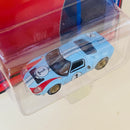 2022 Auto World OK Toys Exclusive Nitro XGT Special Edition 1/6,000 1966 Ford GT40 celeste Llantas de Goma
