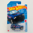 2023 Hot Wheels HW J-Imports Nissan Patrol Custom azul BLOR Primera Edición Tarjeta Internacional