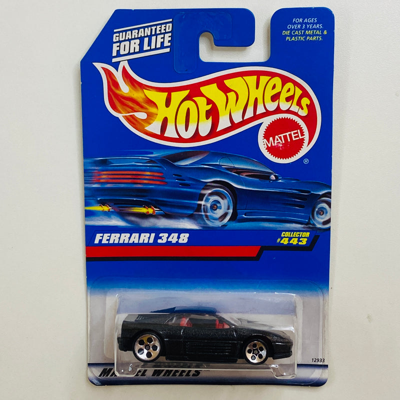 1998 Hot Wheels Ferrari 348 443 negro metálico 5DOT
