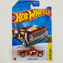 2022 Hot Wheels HW Art Cars 69 Chevy Pickup rojo 5SP