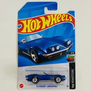 2023 Hot Wheels HW Roadsters Chevrolet Corvette 72 Stingray Convertible azul metálico 5SP Primera Edición